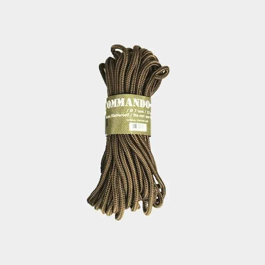 Cuerda comando MIL-TEC color coyote de 15 m, cordón trenzado enrollado
