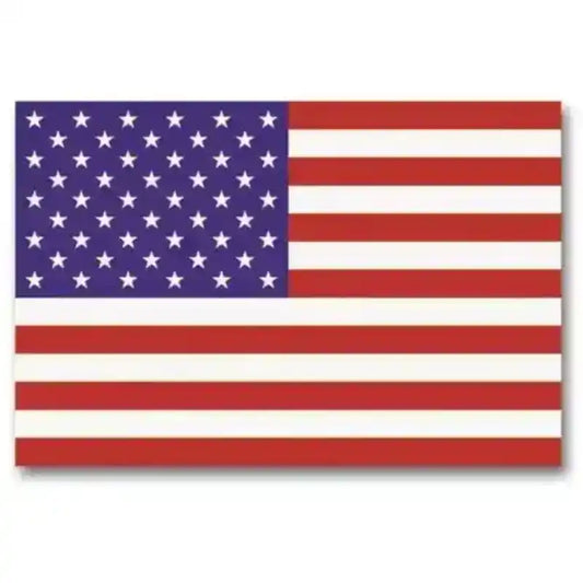 Bandera de Estados Unidos con estrellas blancas en campo azul y franjas rojas