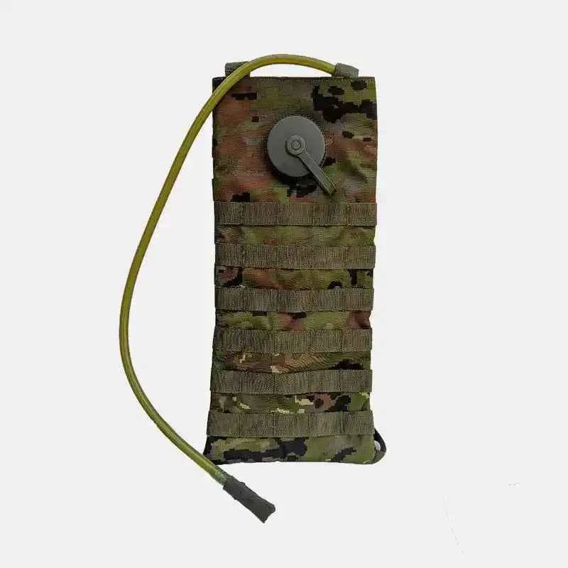 Bolsa de hidratación Camelbak 2,5 L camuflaje, tubo verde y cierre circular gris