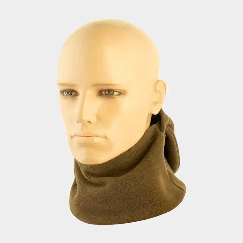 Pasamontañas balaclava polar marrón oscuro, cubre rostro y cuello con abertura facial