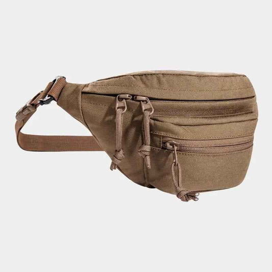 Riñonera modular color coyote con correa ajustable y bolsillos con cremallera