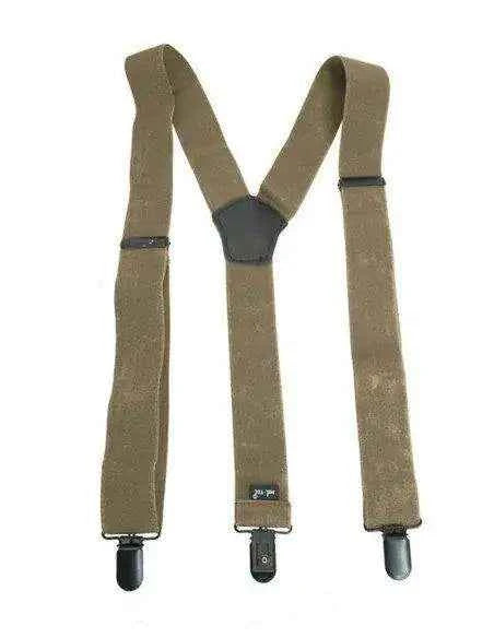 Tirantes tipo militar color coyote con hebillas y broches ajustables
